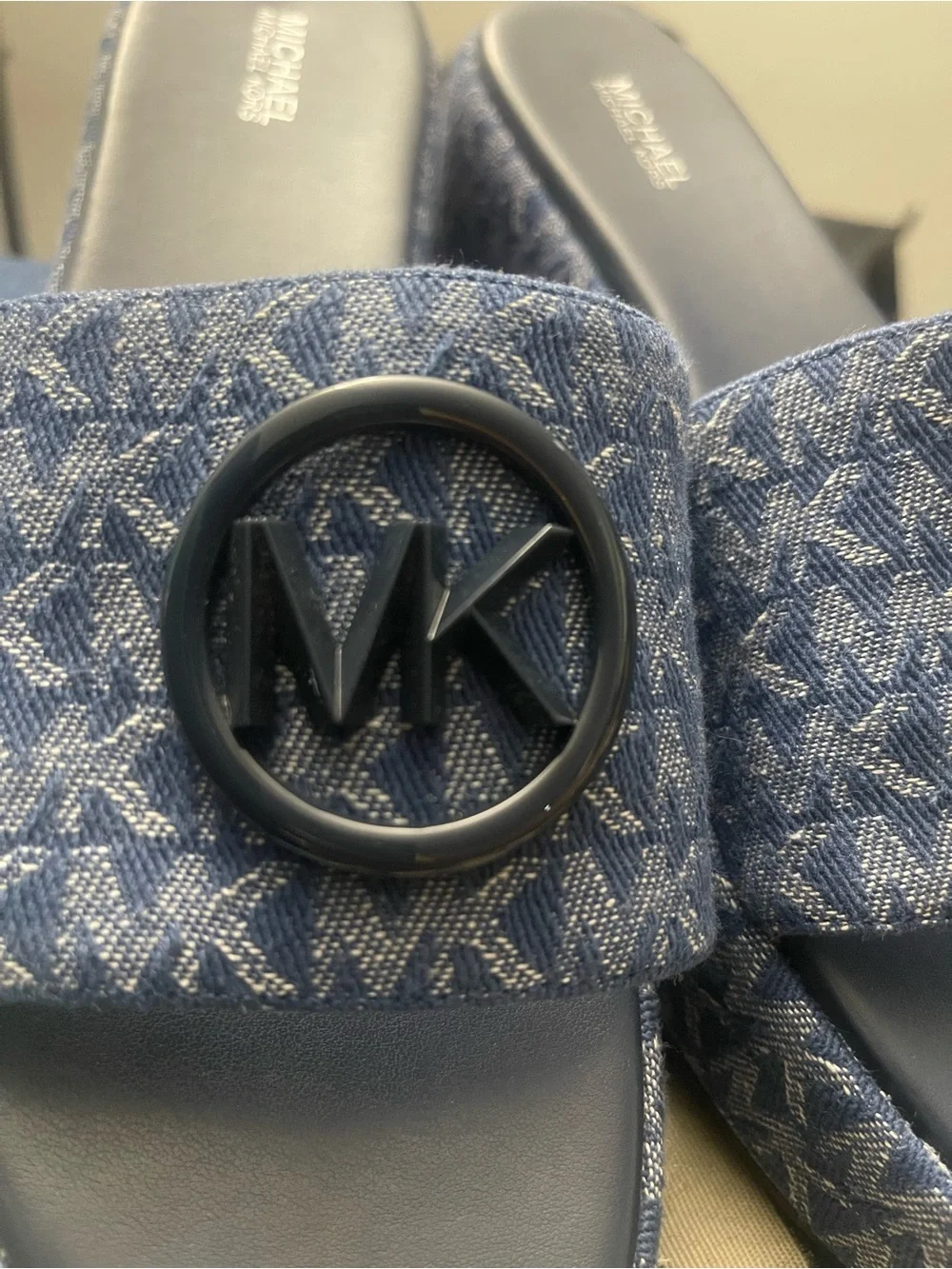 Michael Kors Blue Denim Platform Sandal